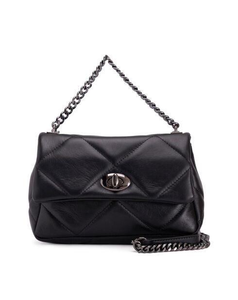 Sac en cuir Salto noir - 30x17x8cm