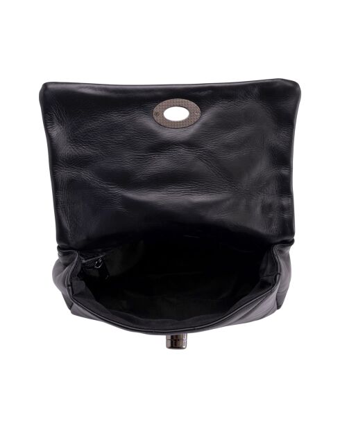 Sac en cuir Salto noir - 30x17x8cm