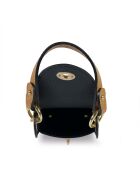 Petit sac bandoulière en cuir Rododendro  cognac - 12x17x6cm