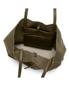 Bolso de piel verde oliva Spoleto - 34x28x14 cm