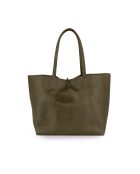 Bolso de piel verde oliva Spoleto - 34x28x14 cm