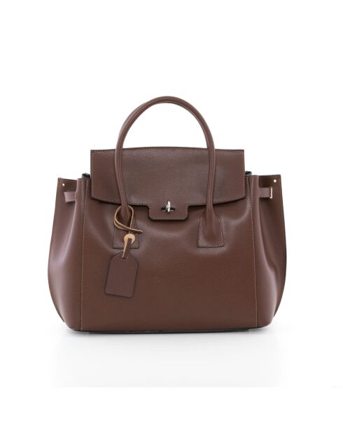 Sac en cuir Pomarance brun - 40x40x14cm