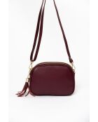 Borsa a tracolla in pelle Flumendosa bordeaux - 23x17x7cm