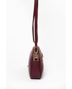 Borsa a tracolla in pelle Flumendosa bordeaux - 23x17x7cm