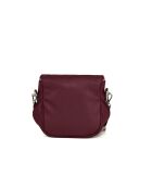 Sac bandoulière en cuir Favara bourgogne - 24x19x7cm