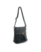 Montepulciano Schultertasche aus schwarzem Leder - 32x23x12cm