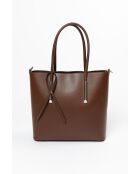 Sac en cuir Mallero brun - 32x30x12cm