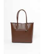 Sac en cuir Mallero brun - 32x30x12cm