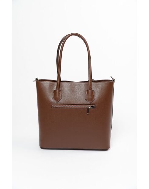 Sac en cuir Mallero brun - 32x30x12cm