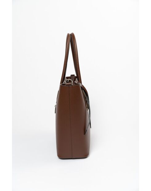 Sac en cuir Mallero brun - 32x30x12cm