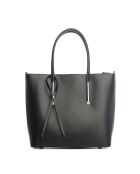 Sac en cuir Mallero noir - 32x30x12cm