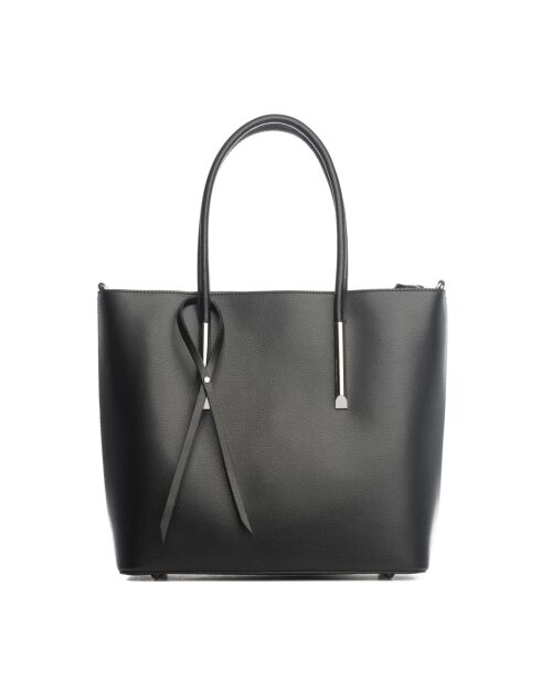 Sac en cuir Mallero noir - 32x30x12cm