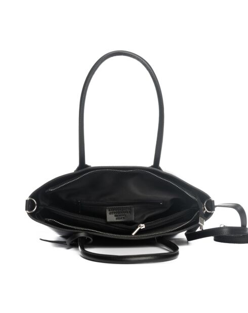 Sac en cuir Mallero noir - 32x30x12cm
