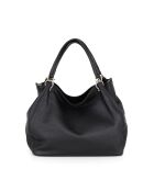 Borsa Viareggio in pelle nera - 33x28x16cm