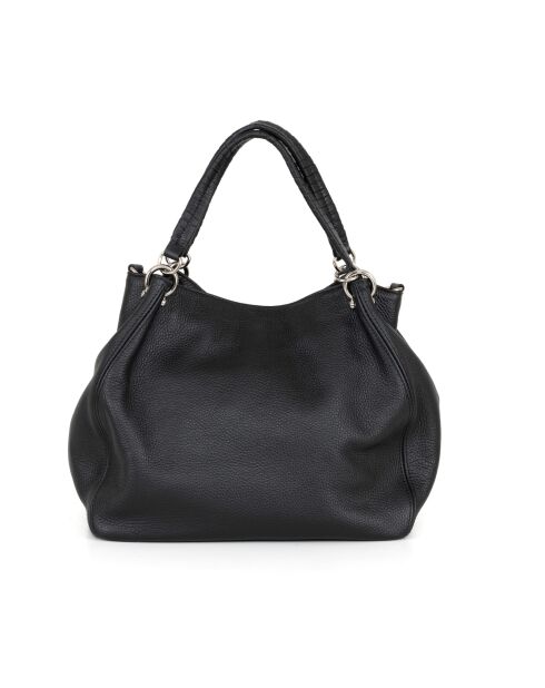 Borsa Viareggio in pelle nera - 33x28x16cm