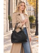 Borsa Viareggio in pelle nera - 33x28x16cm
