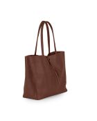 Dunkelbraune Spoleto Ledertasche - 34x28x14cm