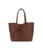 Dunkelbraune Spoleto Ledertasche - 34x28x14cm