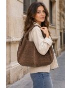 Sac en cuir Pitigliano Bruciato - 41x34x30cm