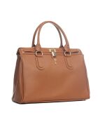 Bolso de piel Nure cognac - 36x28x18cm
