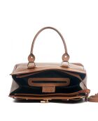 Bolso de piel Nure cognac - 36x28x18cm