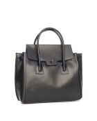 Pomarance schwarze Ledertasche, 40 x 40 x 14 cm