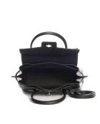 Pomarance schwarze Ledertasche, 40 x 40 x 14 cm