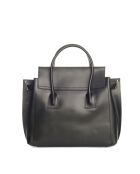 Pomarance schwarze Ledertasche, 40 x 40 x 14 cm