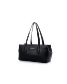 Sac bandoulière en cuir Liguria noir - 31x17x19 cm