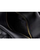 Sac bandoulière en cuir Liguria noir - 31x17x19 cm