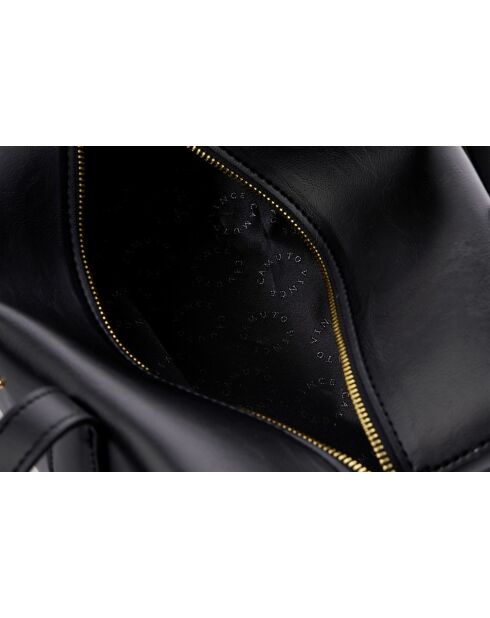 Sac bandoulière en cuir Liguria noir - 31x17x19 cm