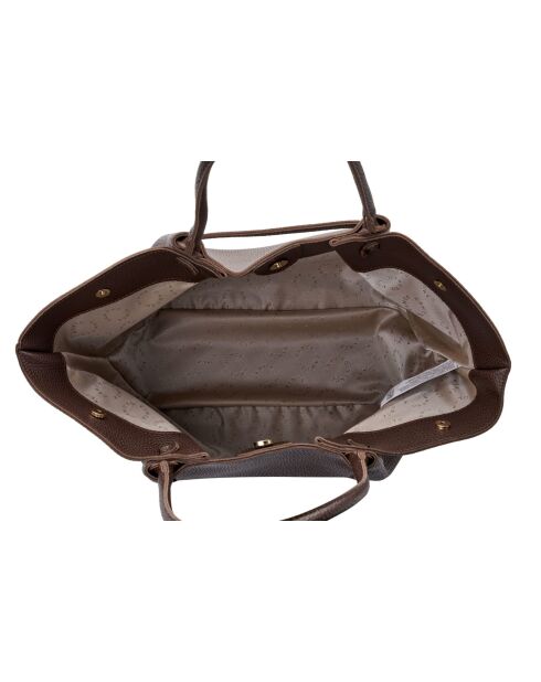 Bolso Prato de piel marrón - 52x13x27 cm