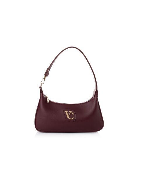 Sac bandoulière en cuir Cosenza bourgogne - 27x6,5x12,5 cm