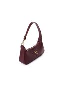 Sac bandoulière en cuir Cosenza bourgogne - 27x6,5x12,5 cm