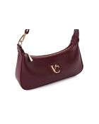 Sac bandoulière en cuir Cosenza bourgogne - 27x6,5x12,5 cm