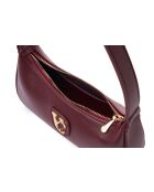 Sac bandoulière en cuir Cosenza bourgogne - 27x6,5x12,5 cm