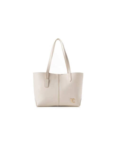 Tote bag en cuir Savona blanc - 38x14x27,5 cm