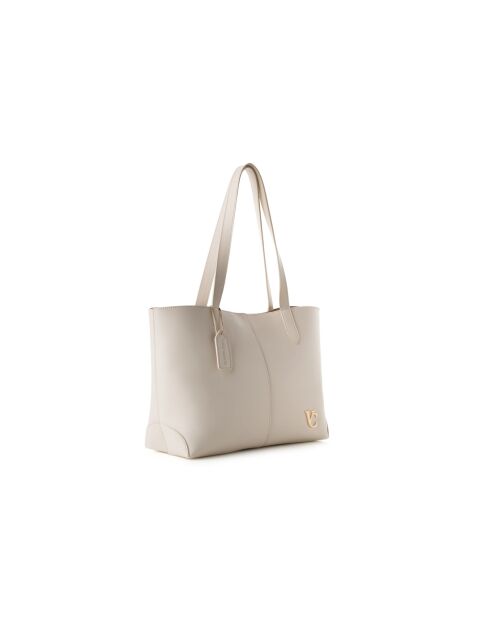 Tote bag en cuir Savona blanc - 38x14x27,5 cm