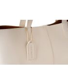 Bolso Savona de piel blanco - 38x14x27,5 cm