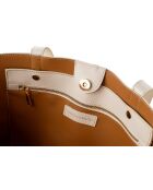 Bolso Savona de piel blanco - 38x14x27,5 cm