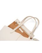 Bolso Savona de piel blanco - 38x14x27,5 cm