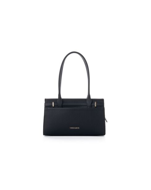 Sac bandoulière en cuir Viterbo noir - 33x12x20 cm