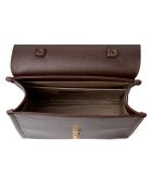 Mochila Gela de piel marrón chocolate - 29x11x32 cm