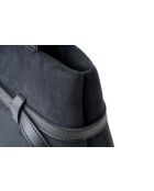 Bolso Vittoria de piel de gamuza negra - 40x17x26 cm
