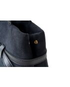 Bolso Vittoria de piel de gamuza negra - 40x17x26 cm