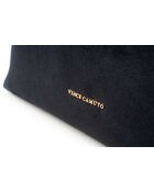 Bolso Vittoria de piel de gamuza negra - 40x17x26 cm