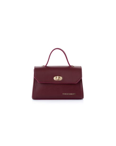 Mini-sac en cuir Gela bourgogne - 20x8x12,5 cm