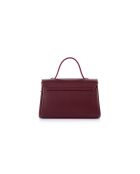 Minibolso Gela de piel burdeos - 20x8x12,5 cm