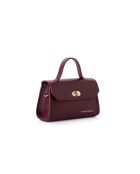Minibolso Gela de piel burdeos - 20x8x12,5 cm
