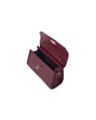 Minibolso Gela de piel burdeos - 20x8x12,5 cm